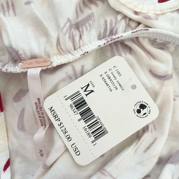 Free People Daria Graphic Maxi Dress Ivory Combo - Picture 10 of 11